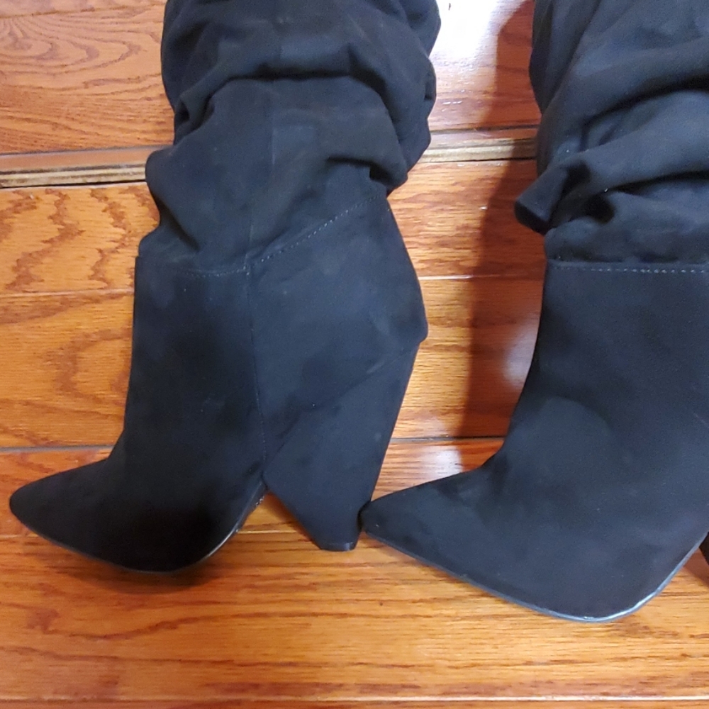 🔥🔥 Black knee high suede boots